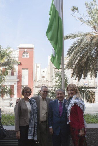 El Consulado General apoyó el homenaje al pueblo palestino en el acto de izado de su bandera en el Cabildo de Gran Canaria